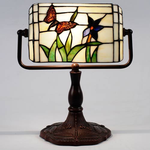 Tiffany Butterfly Bankers Lamp